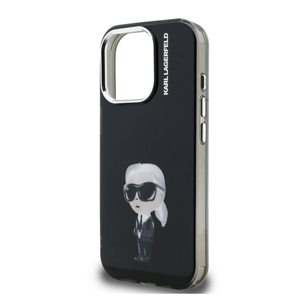 CG MOBILE KARL LAGERFELD IML AQUARELLE KARL szilikon telefonvédő (ütésállóság, kameravédő) FEKETE Apple iPhone 15 Pro (KLHCP15LHMKIAQK)