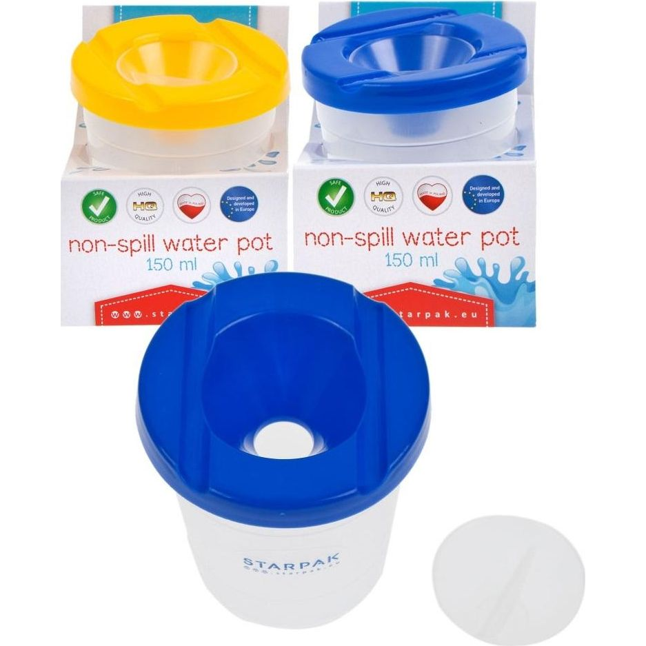Starpak 434717 Műanyag Ecsettál Fedéllel (STKPOJ WOD)