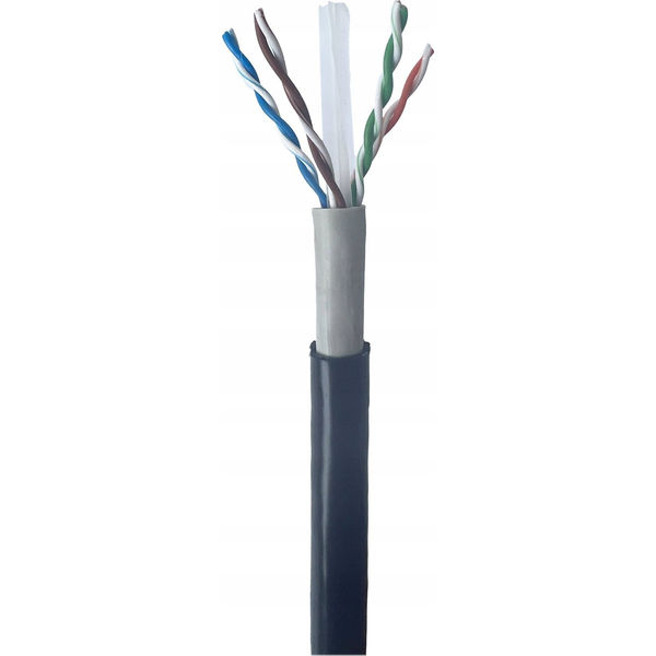 gembird CAT6 UTP LAN Outdoor-Kabel, massiv, 305 m, schwarz
