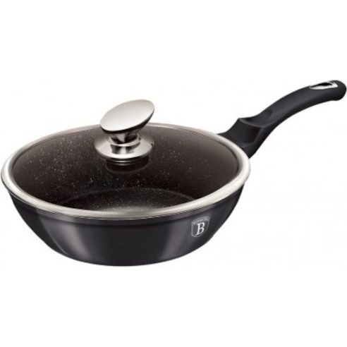 BerlingerHaus BH/6895 Metallic Line Carbon Edition Mély Serpenyő - Fedővel, 24 cm, Sötét Szürke (twm_941318)