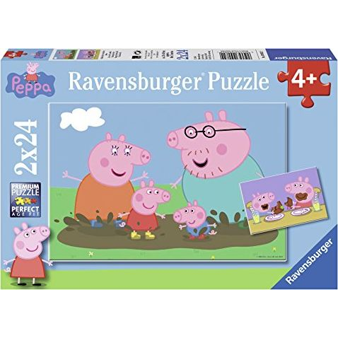 Ravensburger Peppa Malac Vidám Családja Puzzle, 2X24 db (4005556090822)