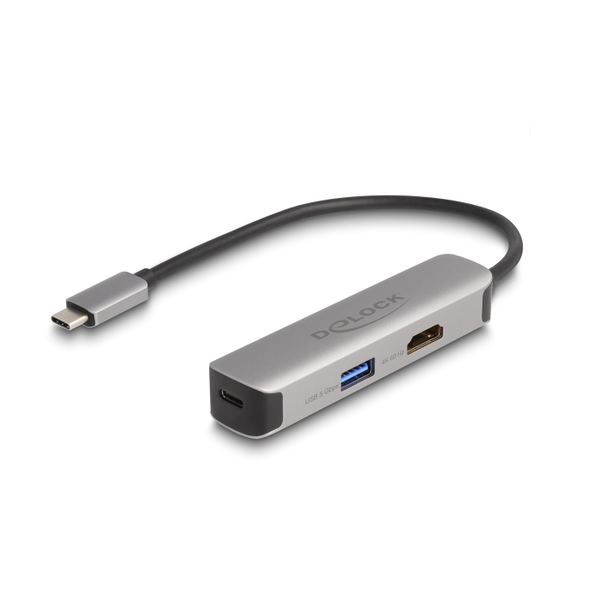 DELOCK  USB Type-C Adapter zu HDMI 4K 60 Hz mit USB Typ-A