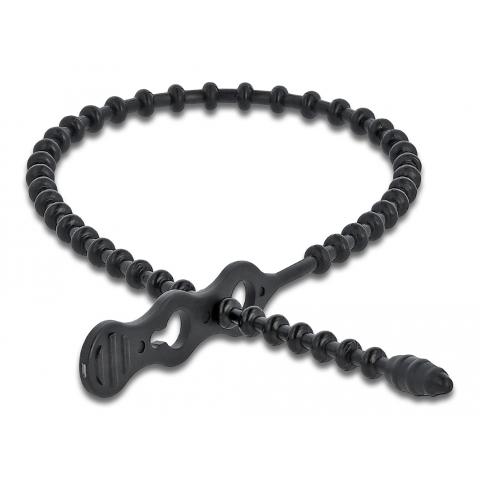 Delock újrahasználható kötöző Hx 310 x Sz 4,5 mm 10 db fekete (18967) (del18967)