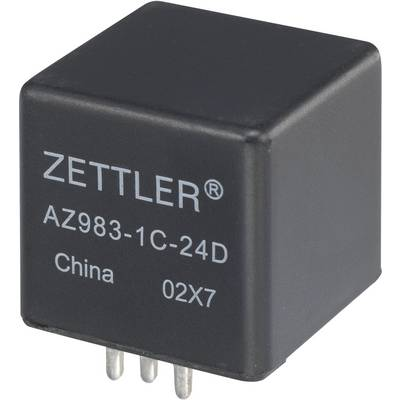 Autós relé, 12 VDC, 60 A/75 VDC, 1120 W, MINI ISO, Zettler Electronics AZ983-1C-12D (507420)