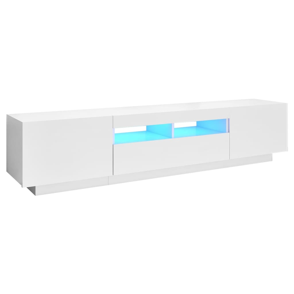 fehér TV-szekrény LED-lámpákkal 180 x 35 x 40 cm (3081897)