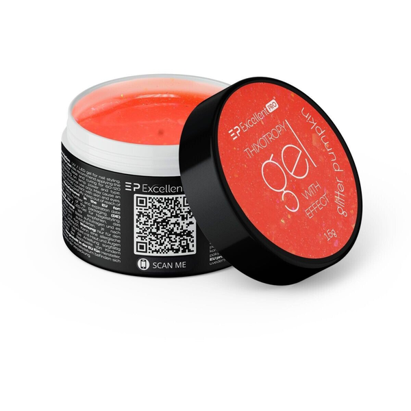Excellent PRO Thixotropy Gel With Effect żel budujący Glitter Pumpkin 15g