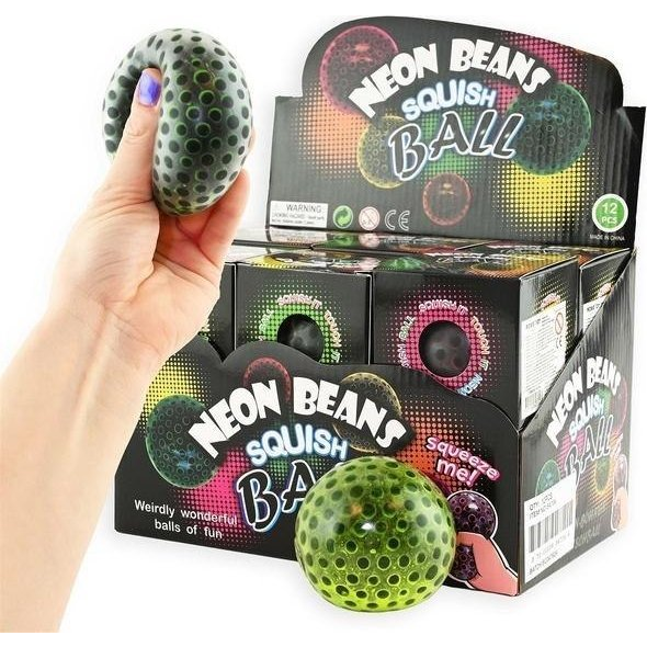 Sensoryczny gniotek z kulkami Neon 7cm MIX
