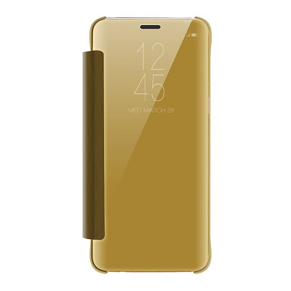 Tok álló (aktív FLIP, oldalra nyíló, asztali tartó funkció, tükrös felület, Mirror View Case) ARANY [Samsung Galaxy S9 (SM-G960)] (5996457751174)