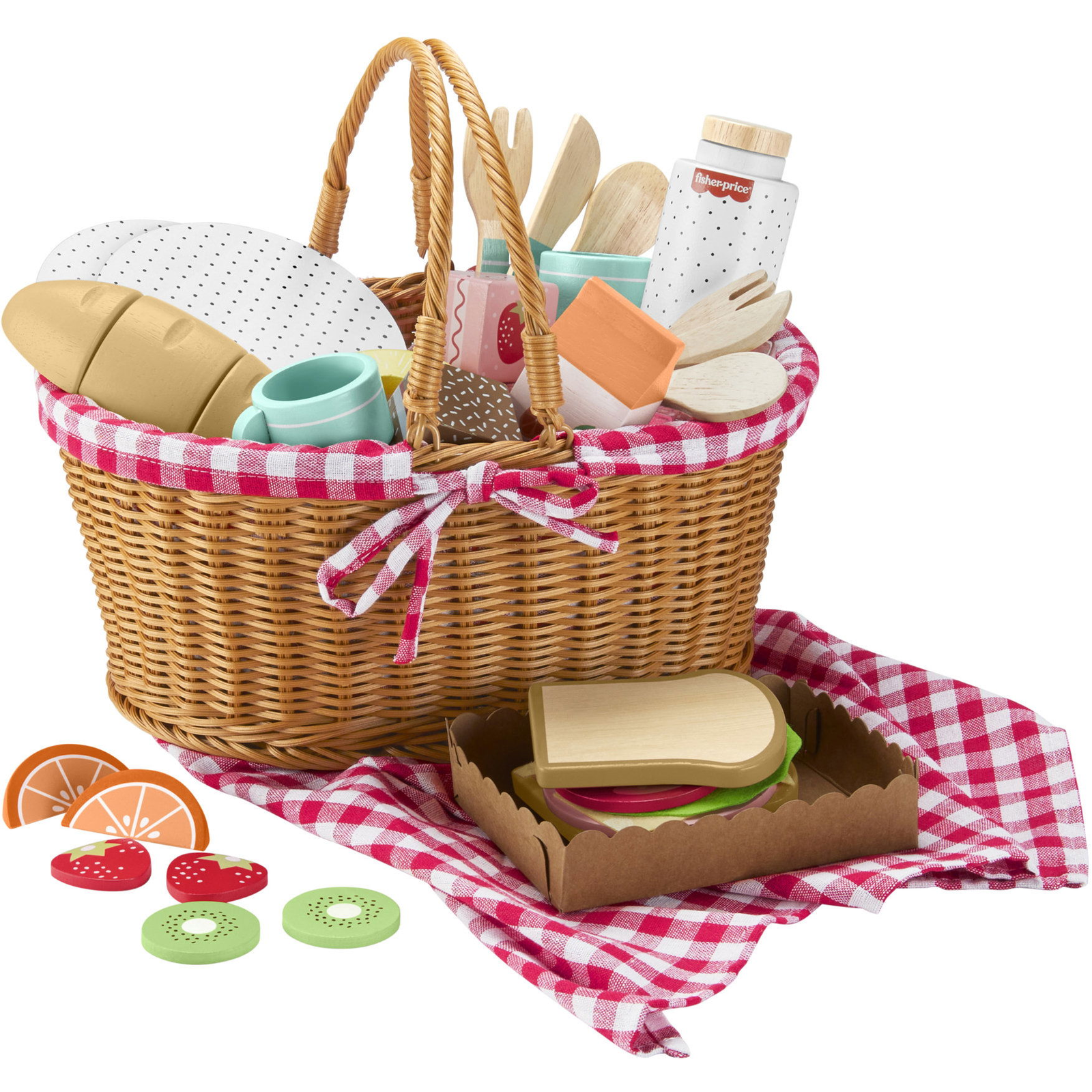 Fisher-Price Piknik kosár finomságokkal, 31 darab (0194735238569)
