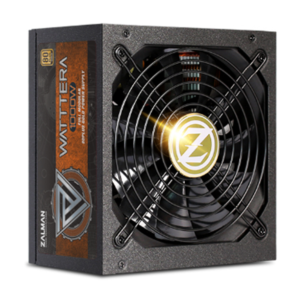 ZALMAN Tápegység Watttera 1000W, 14cm, 80+ Gold, Aktív PFC