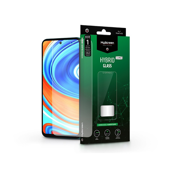 Xiaomi Redmi Note 9 Pro/Note 9S/Mi 10T Lite rugalmas üveg képernyővédő fólia -  MyScreen Protector Hybrid Glass Lite - transparent