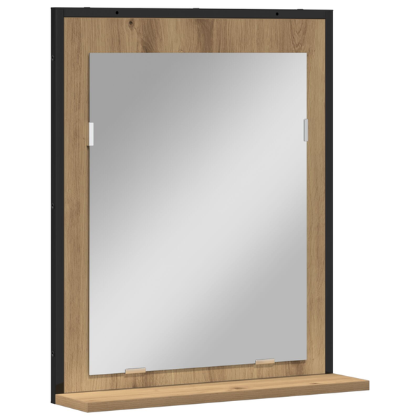 Fürdőszobai Tükör Kézműves Tölgy 50x12x60 cm Fából