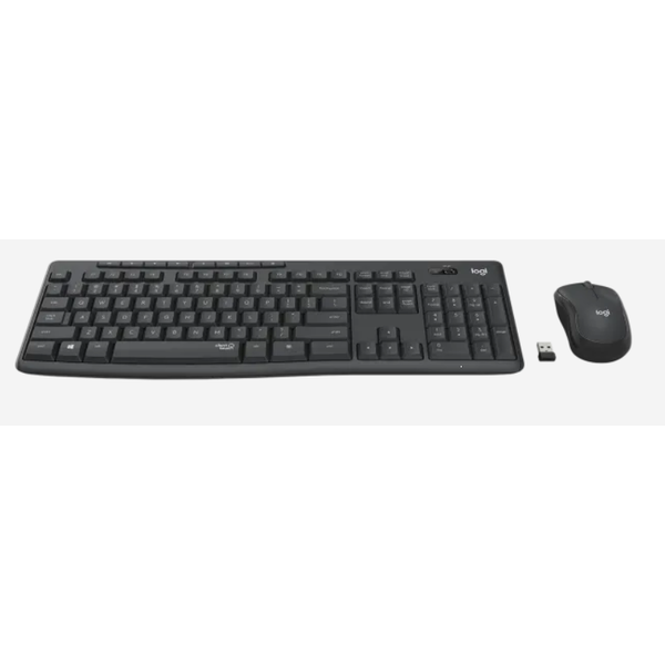 Logitech MK295 Silent Wireless Combo tastiera Mouse incluso Ufficio USB QWERTY Nordic Grafite