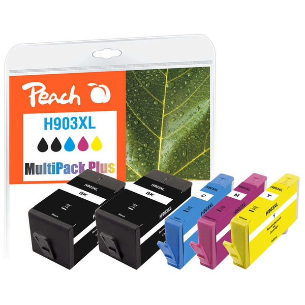 Peach PI300-865 мастилено касета 5 бр. XL капацитет CMYK мултипак
