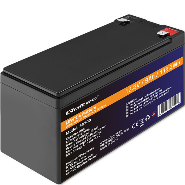Qoltec 53700 12.8V 9Ah UPS Akkumulátor