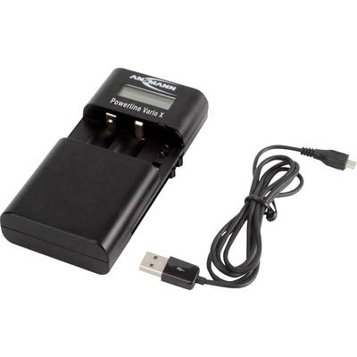 Ansmann Powerline Vario X 1001-0085 Kamera akkutöltő Hozzávaló akku Lítiumion, LiPolimer, NiMH (1001-0085)