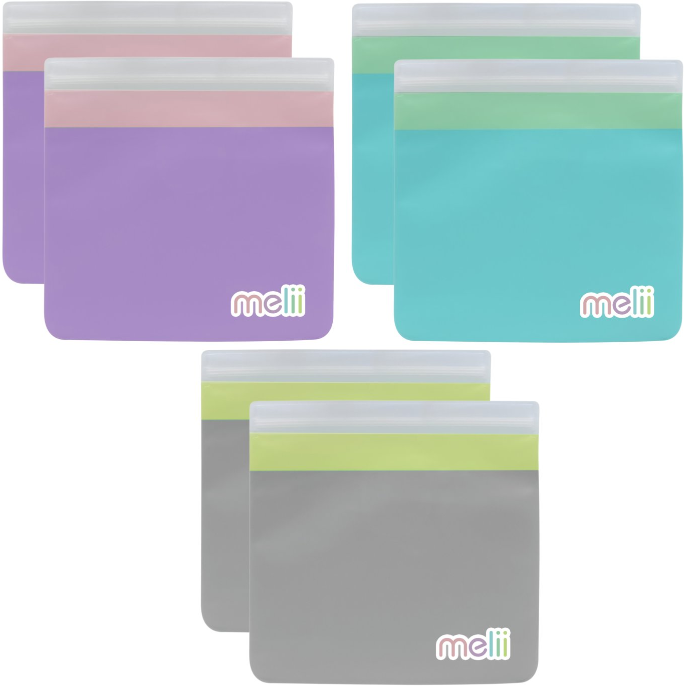 Melii Újrahasználható tasakok, 6 darab Ételhordó táska - újrahasználható táskák (790693213008)