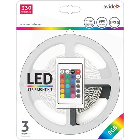 Avide LED szalag 12V 7.2W SMD5050 RGB IP20 3m (ABLSBL12V5050-30RGB) (ABLSBL12V5050-30RGB)