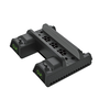 FroggieX Cooling Charging Stand & Storage PS4 hűtő + dupla töltő állvány + játék tartó fekete (FX-P4-C3-B)