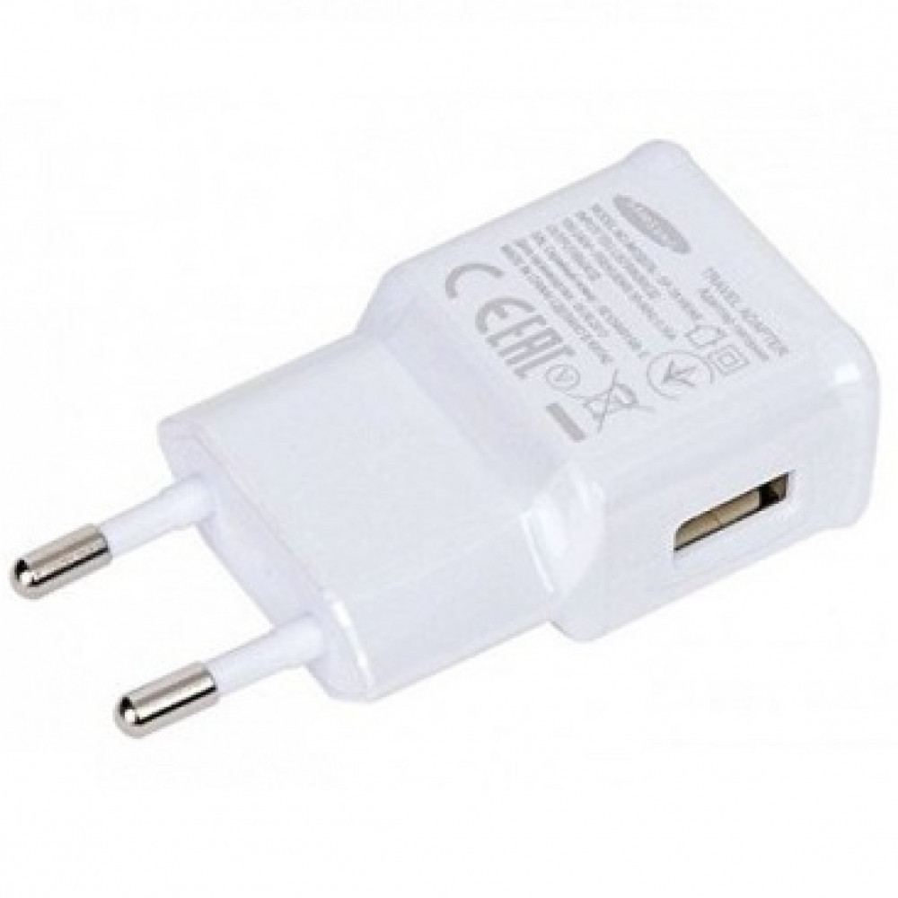 Hálózati töltő adapter, 5V / 1550mA, USB aljzat, Samsung, fehér, gyári (RS47940)