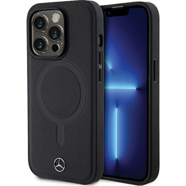 Mercedes MEHMP14L23RCMK iPhone 14 Pro 6.1" Fekete Keménytok Sima Bőr Magsafe