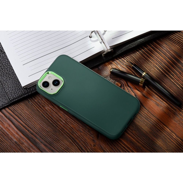 ZONE Frame Case szilikon tok fémhatású kamera keret Xiaomi Redmi 12 4G / 12 5G / Note 12R zöld