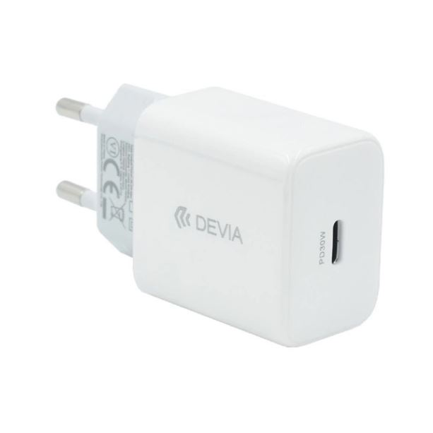 Devia Smart USB-C hálózati töltő adapter PD 30W fehér (EA307_W) (EA307_W)
