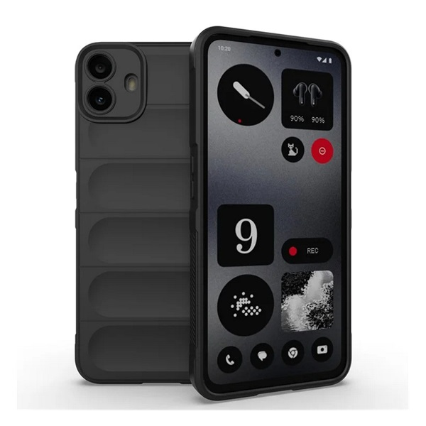 Szilikon telefonvédő (ütésállóság, kameravédő, 3D) FEKETE Nothing CMF Phone 1 "Gigapack csomagolás" (GP-167750)