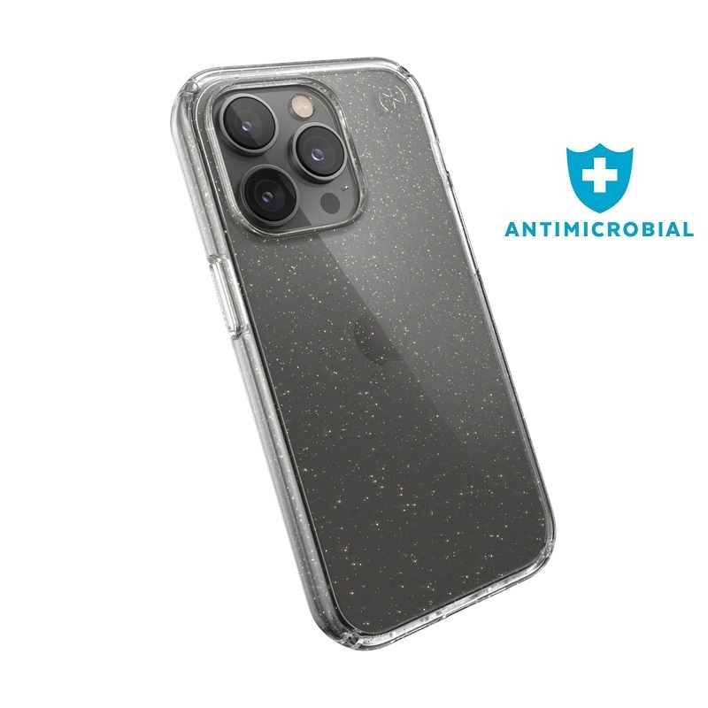 Speck Presidio Perfect-Clear with Glitter Apple iPhone 14 Pro Szilikon Tok - Átlátszó (150149-9221)