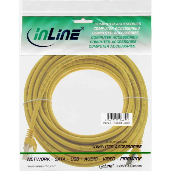 InLine 4043718086399 netwerkkabel Geel 50 m Cat5e SF/UTP (S-FTP)