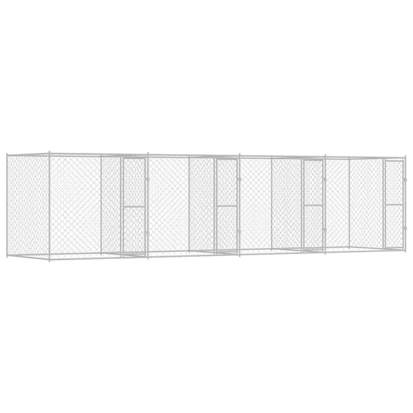 Cușcă pentru câine Argintiu 800 x 200 x 200 cm Oțel Galvanizat