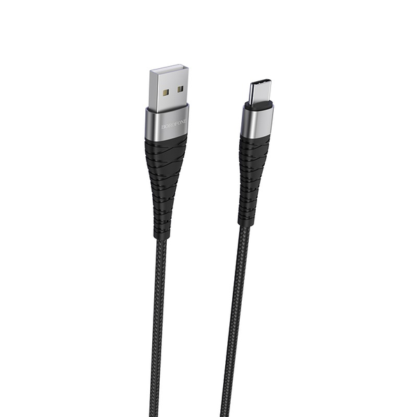 Кабел за данни/зареждане, Borofone, USB Type C, 0,25 м, черен