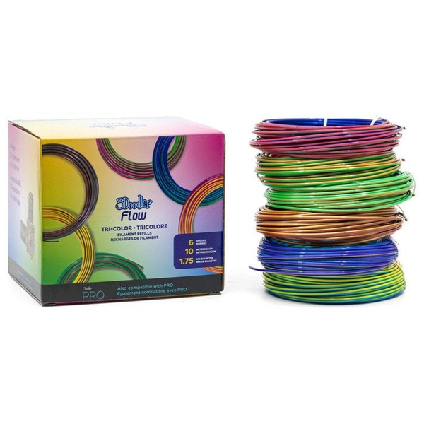 3Doodler FLOW-TRIFILLS materiale pentru imprimare 3D Acid polilactic (PLA) Negru, Albastru, De cupru, De aur, Verde, Purpuriu, Roşu 260 g