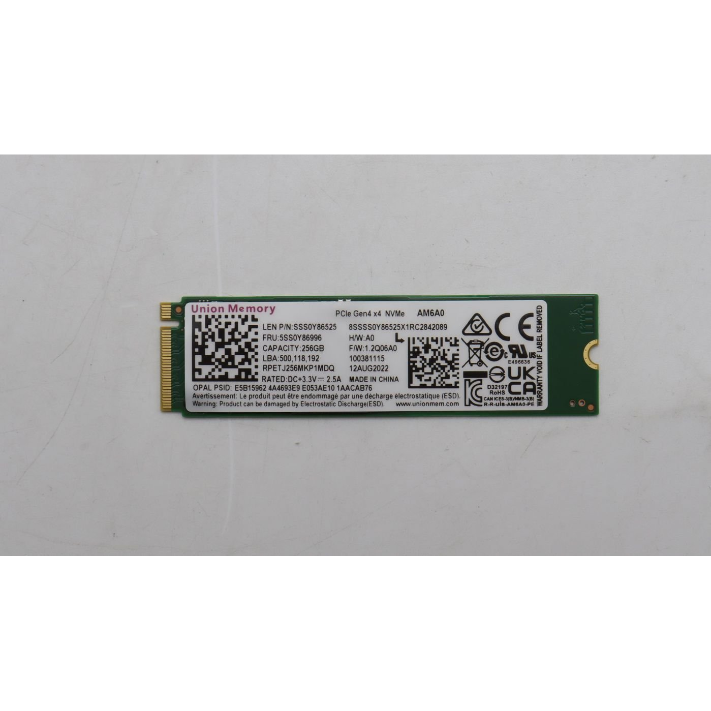 Lenovo 256GB M.2 2280 PCIe 4.0 NVMe SSD (256GB M.2 2280 PCIe 4.0 NVMe)