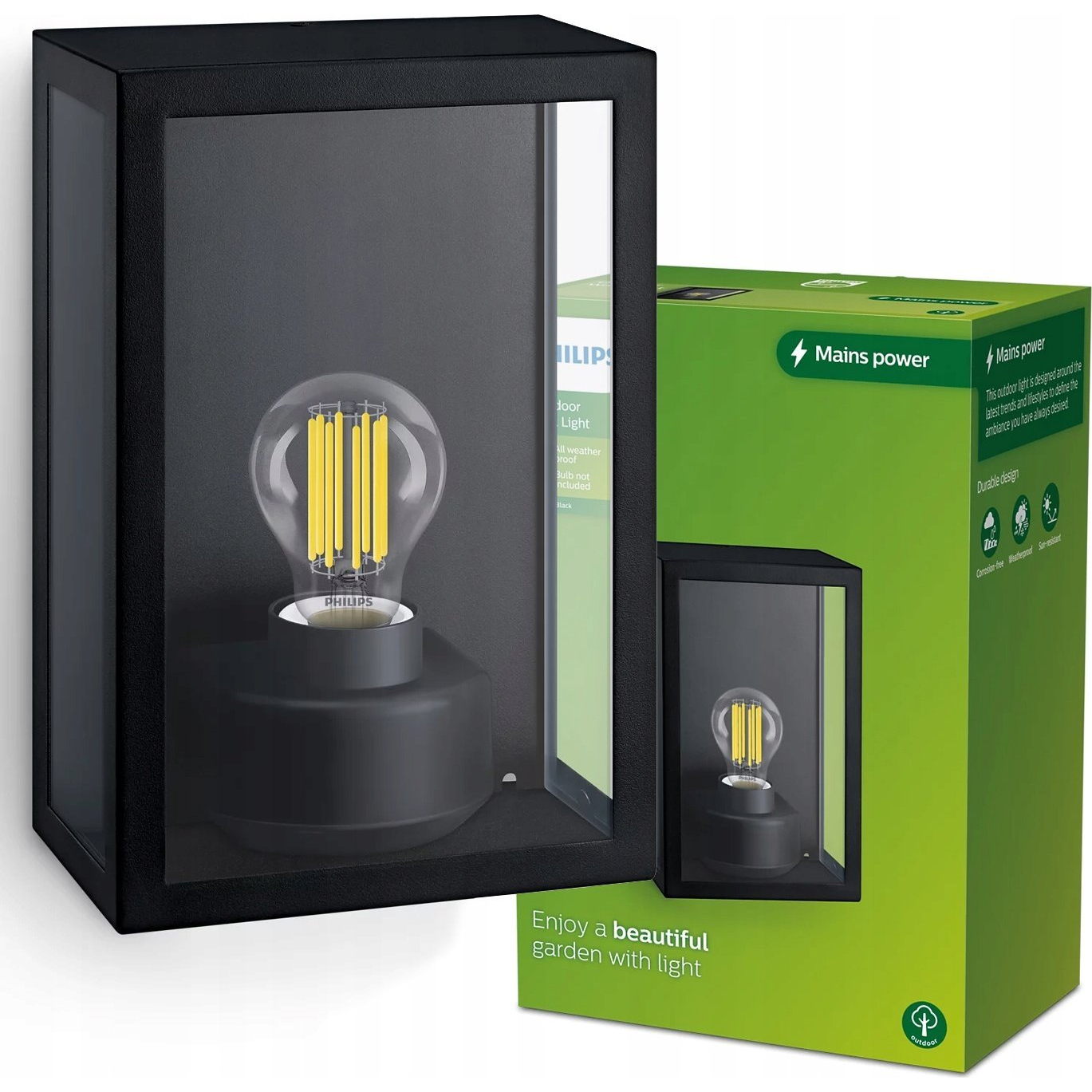 Philips 8720169266414 vonkajšie osvetlenie Vonkajšie nástenné osvetlenie E27 (929003361301)