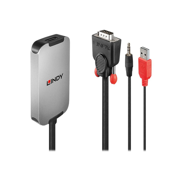 Lindy 38296 videokabel adapter Sort, Hvid