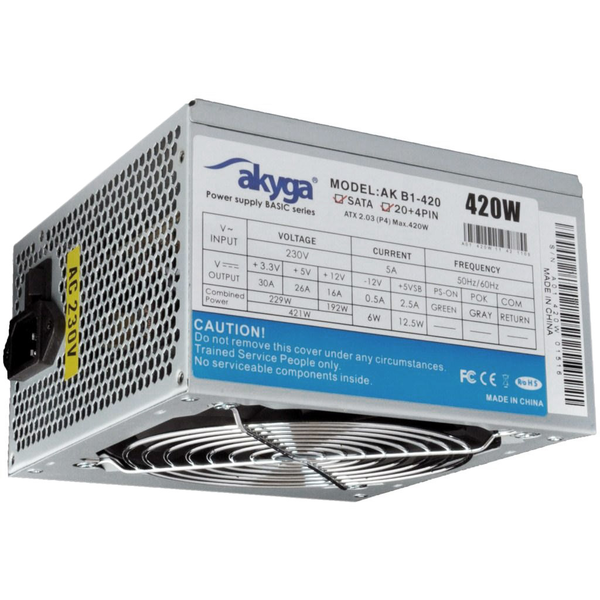 Захранване Akyga Basic ATX Power Supply 420W AK-B1-420 Вентилатор 12 см P4 3xSATA