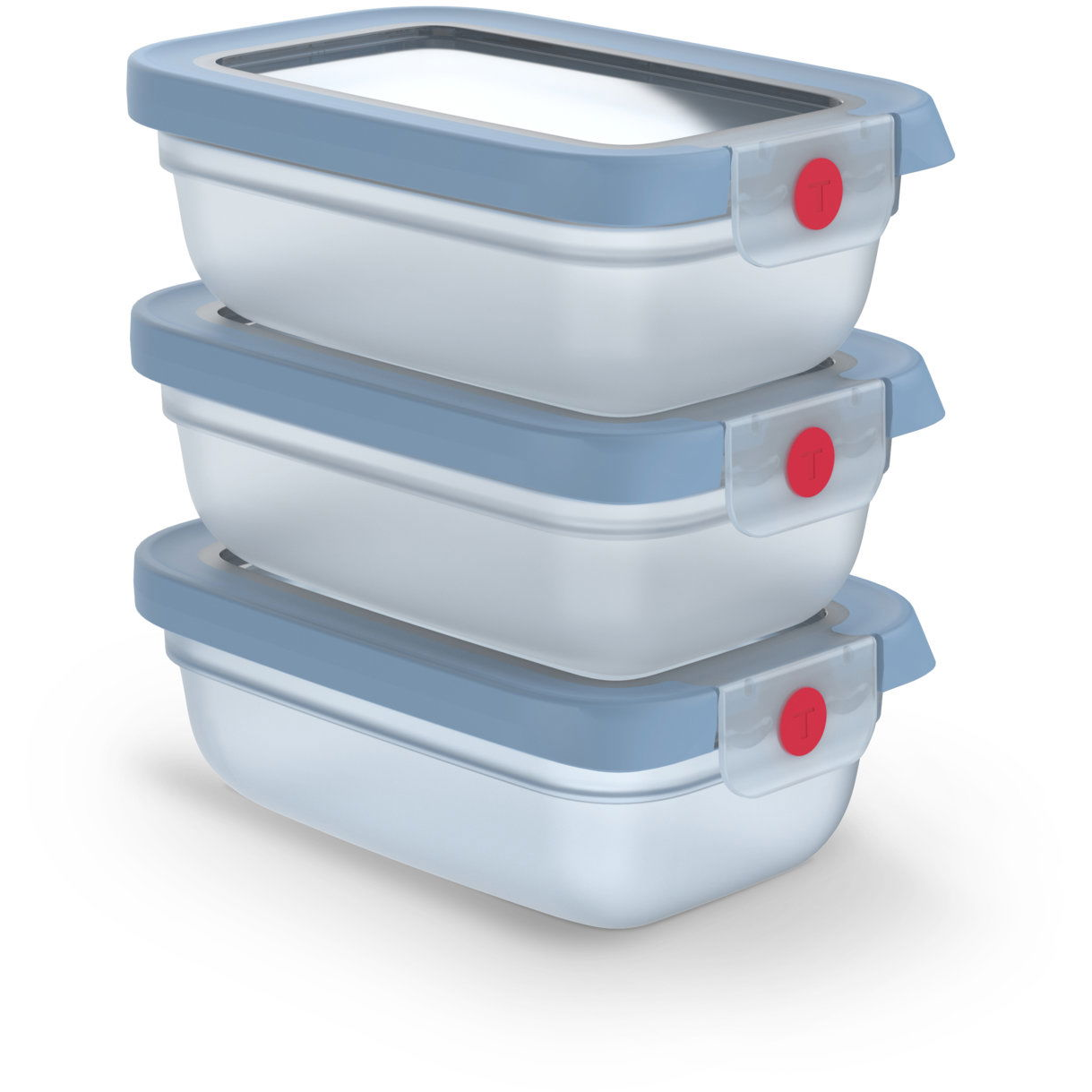 Tefal N1230510 OneClick Ételtároló doboz szett, 3 db, kék (N1230510)