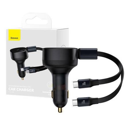 Baseus Enjoyment autós töltő 33W + USB-C kábel fekete (C00035500111-00) (C00035500111-00)