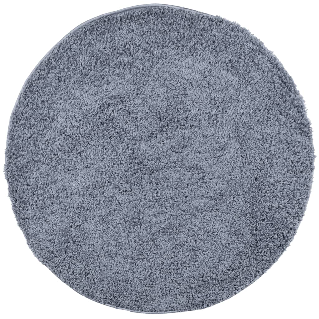 kék hosszú szálú bozontos modern szőnyeg Ø 120 cm (375333)