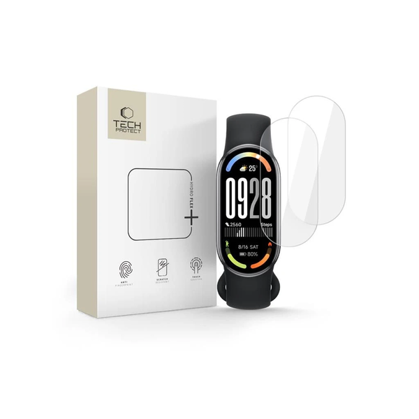 Hidrogel fólia TECH-PROTECT HYDRO FLEX+ 2-PACK XIAOMI SMART BAND 8 / 9 / 10 / NFC készülékhez átlátszó