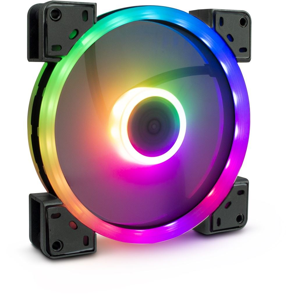 Inter-Tech Argus RS-141 RGB ház hűtő ventilátor 14cm (88885539) (InterTech88885539)