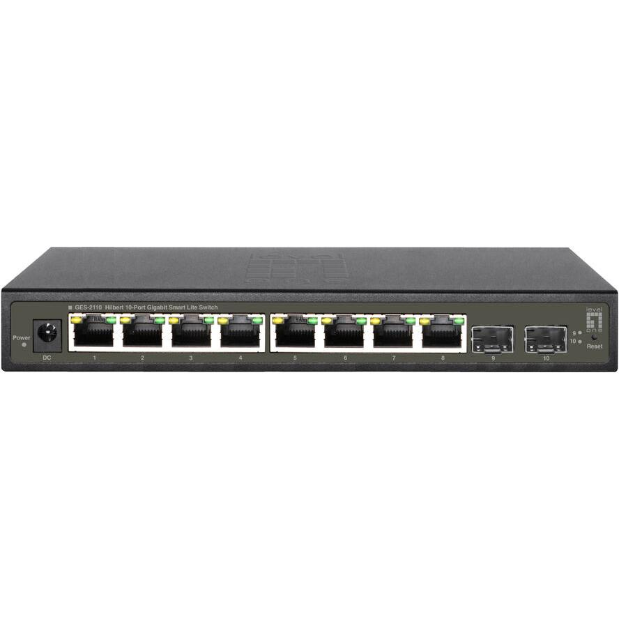 LevelOne GES-2110 hálózati kapcsoló Vezérelt L2 Gigabit Ethernet (10/100/1000) Fekete (GES-2110)