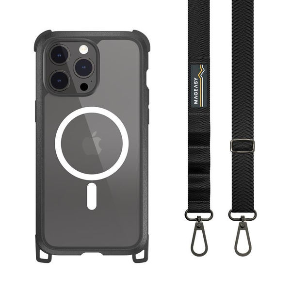 SwitchEasy Odyssey M + Strap Apple iPhone 15 Pro Max MagSafe Tok - Átlátszó
