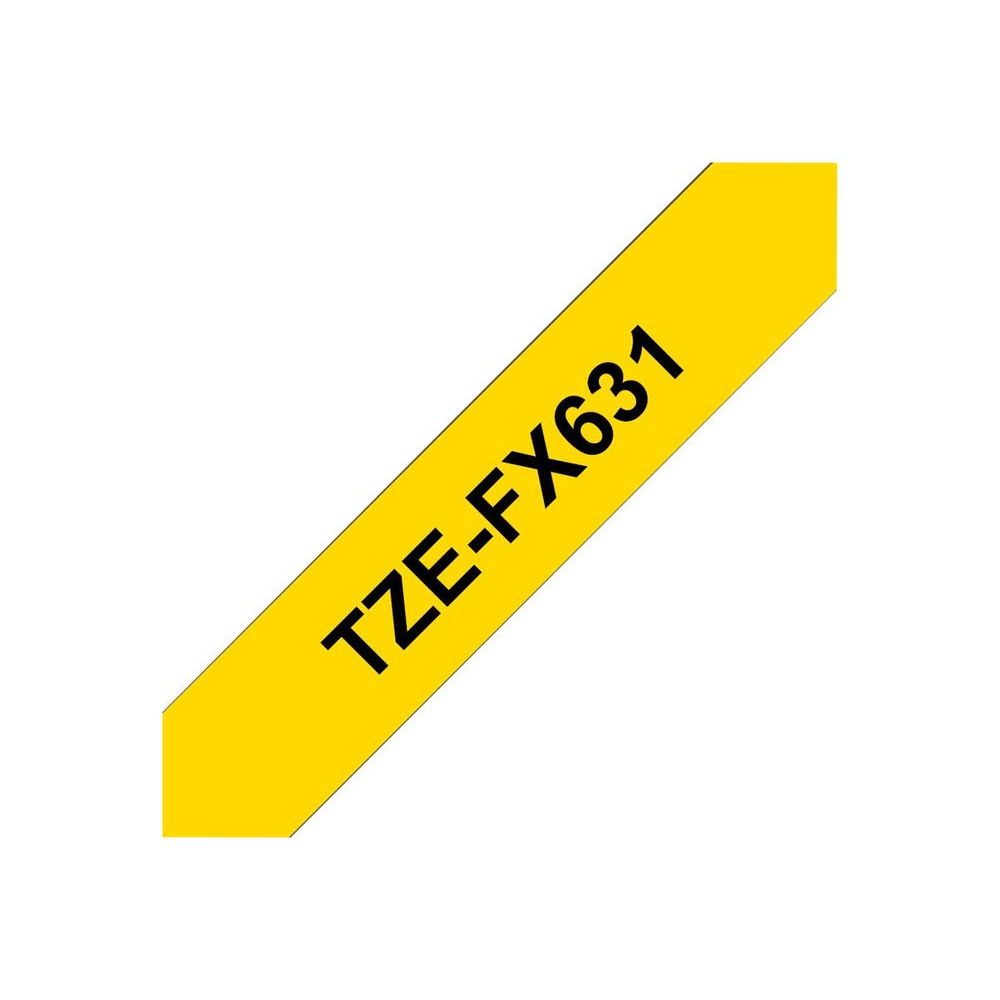 Brother flexible ID tape - Black on yellow (TZEFX631)
