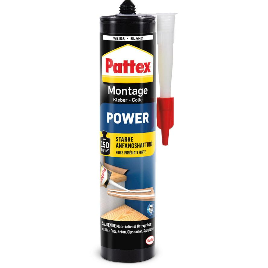 Pattex Montage Power Kleber, Kartusche mit 370g (9H PXP37) (9H PXP37)