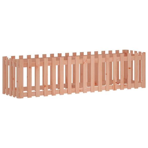 Pat înălțat grădină cu design gard 200x50x50 cm lemn douglas