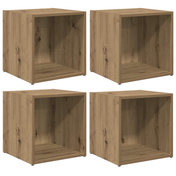 Dulapuri pentru TV 4 piese Stejar artizanal 37x35x37 cm Lemn prelucrat