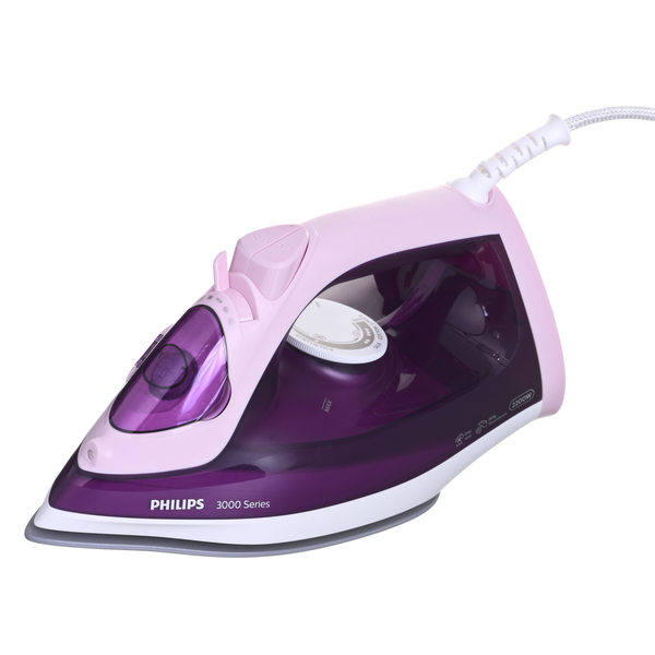 Philips 3000 series DST3020/30 strygejern Dampstrygejern Keramisk strygesål 2200 W Lyserød, Lilla