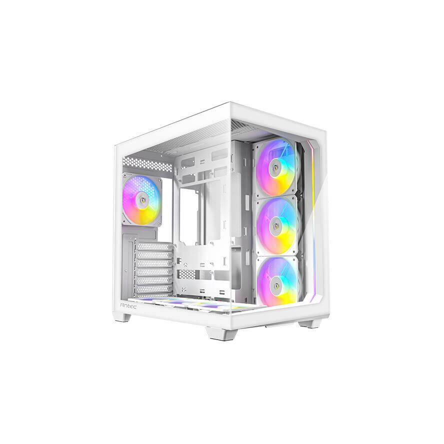 Antec C5 számítógépház - ARGB, edzett üveg, 7db ARGB PWM ventilátorral, fehér (0-761345-10034-2)